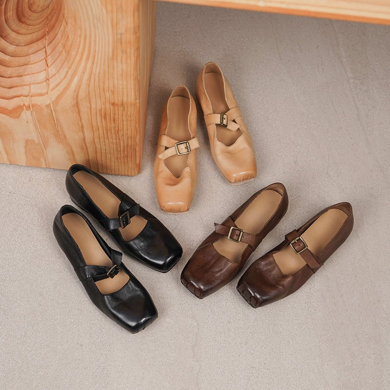 グッドイヤー ホースレザー クラシック メリージェーン シューズ