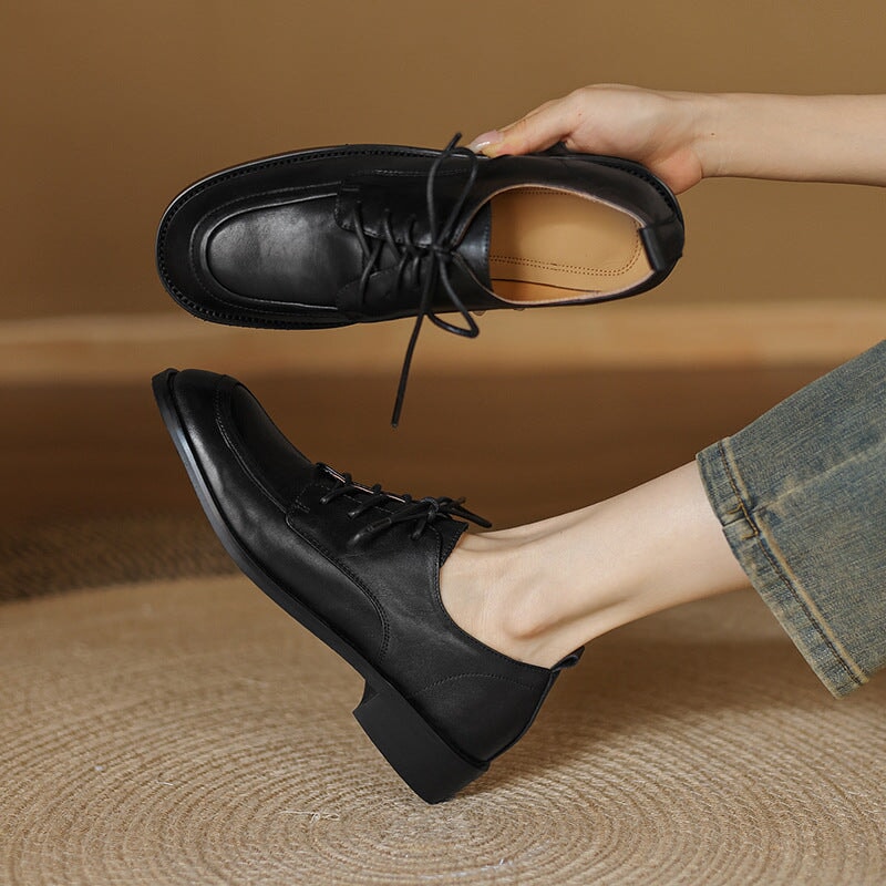 Apron Toe Business Dress Derby Oxford Shoes