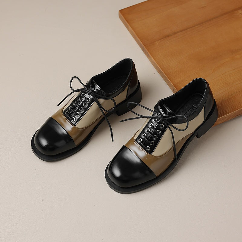 Leather High Heel Loafers with Artful Knot Design main image 1