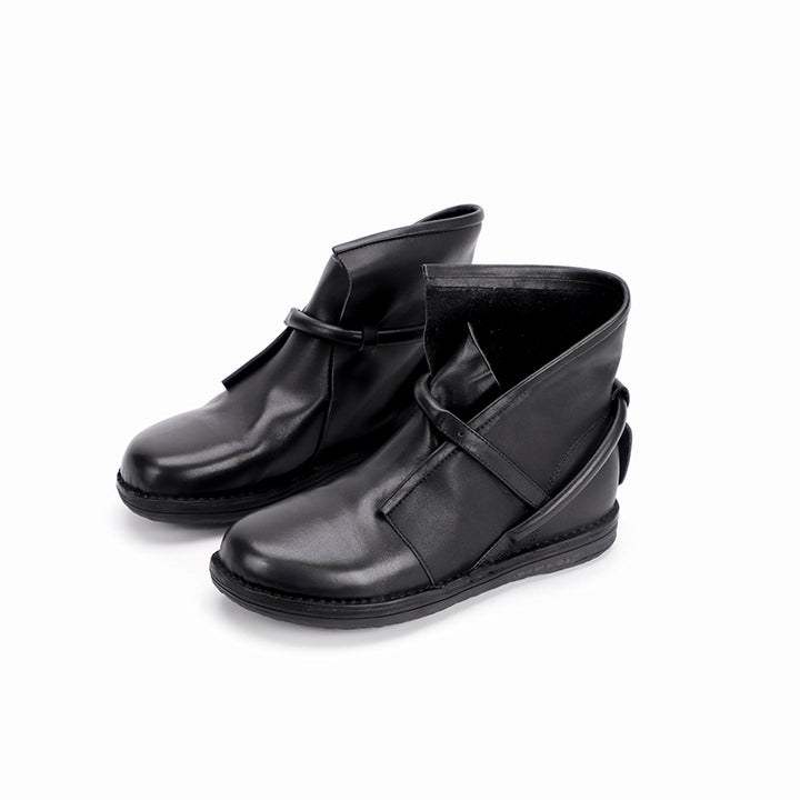 Bottes de Motard en Cuir Véritable Fait Main, Bottes de Combat à Lacets, Bottes Cheville Rétro Chunky en Café/Kaki
