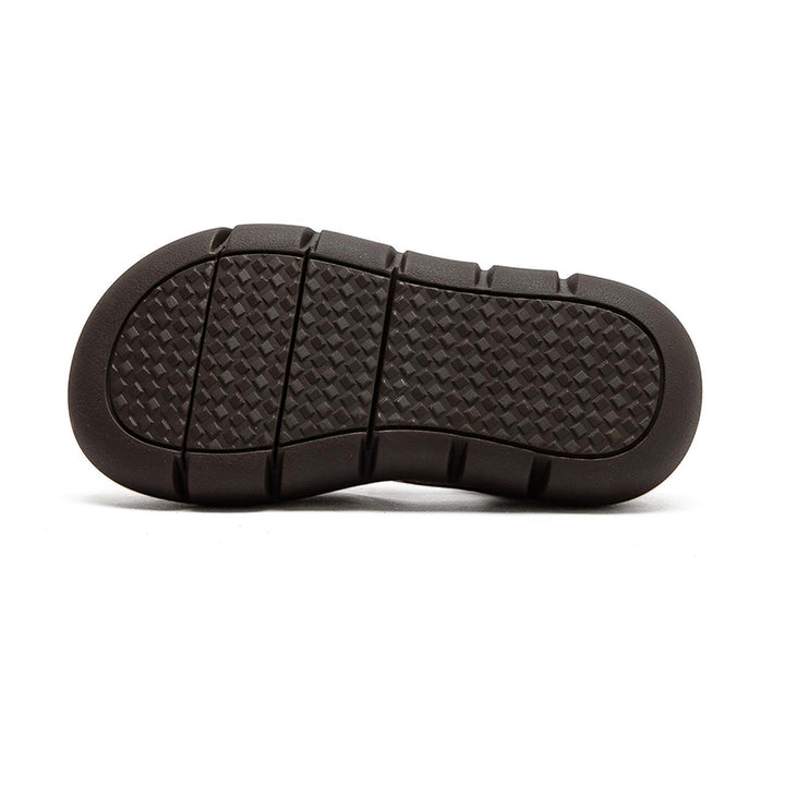 Vintage Leather Woven Platform Fisherman Sandals for Women in Black/Dark Brown/Beige