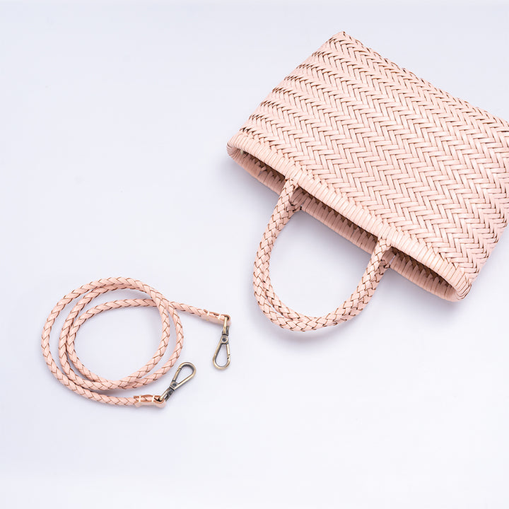 Sac Panier en Cuir de Vache Tissé Fait Main, Grande Capacité, Sac Classique à Main et Bandoulière en 5 Couleurs