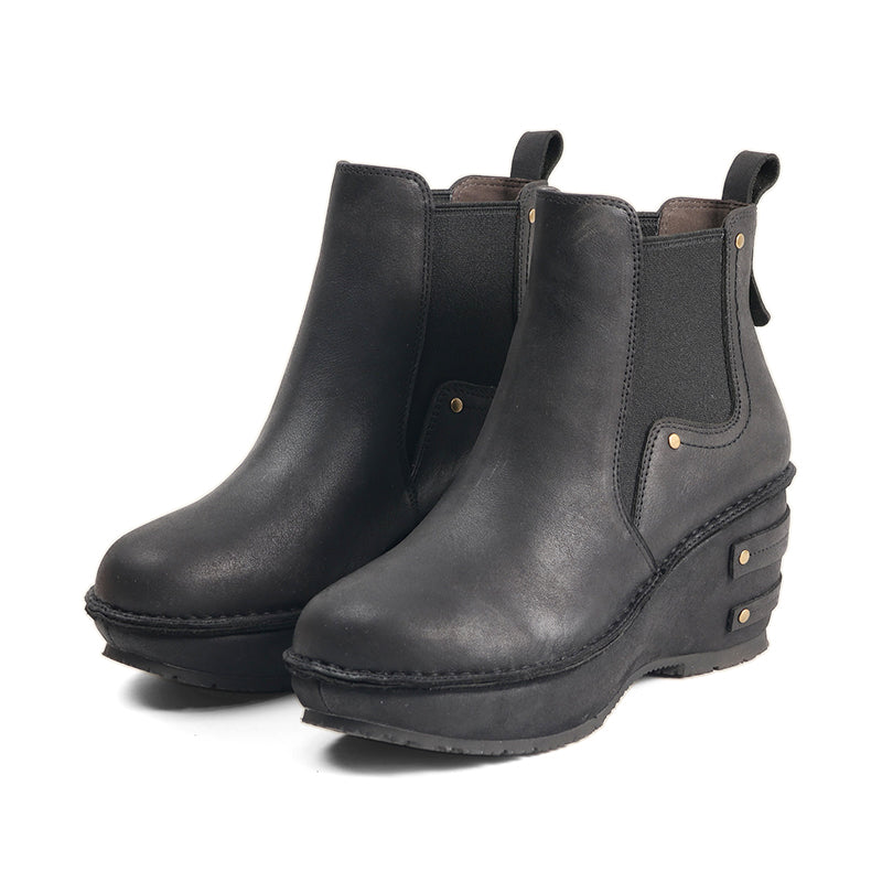 Bottes à lacets mi-mollet faites à la main pour femmes, bottines à talon de 70 mm en noir/marron