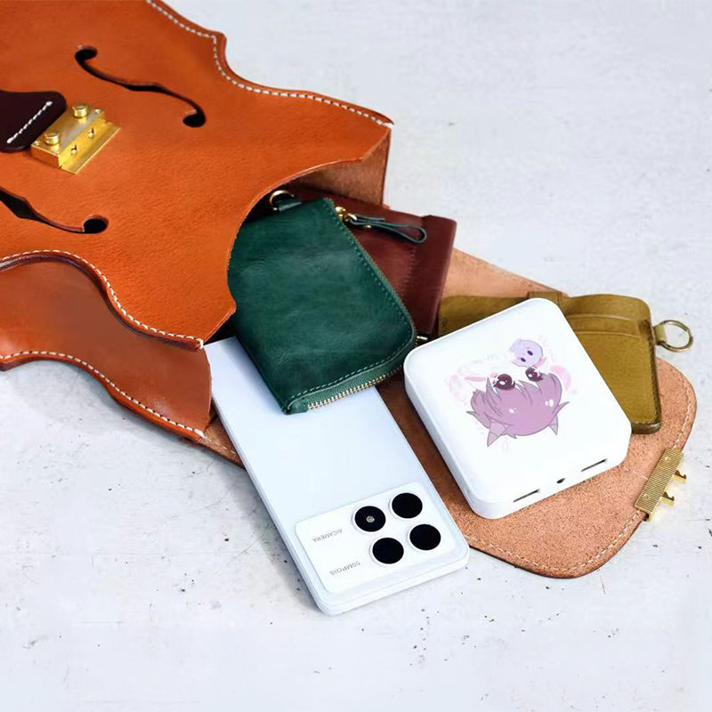 Sac à Dos en Cuir Végétal Tanné en Forme de Violon Fait Main en Brun