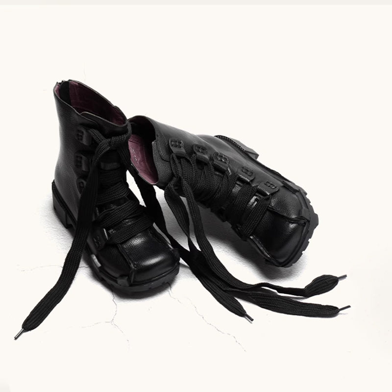 Bottes courtes en cuir d&