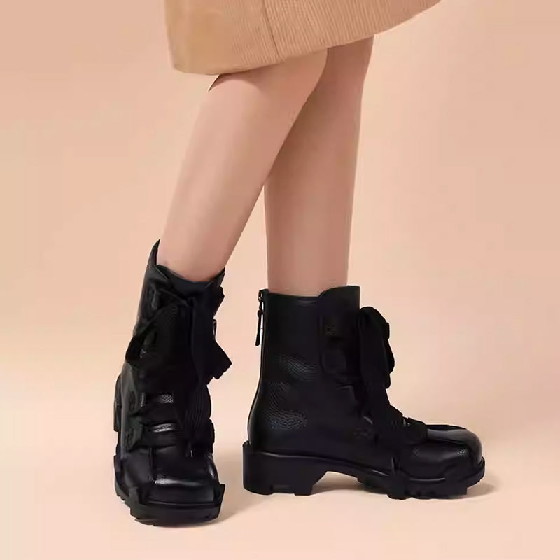 Bottes courtes en cuir d&