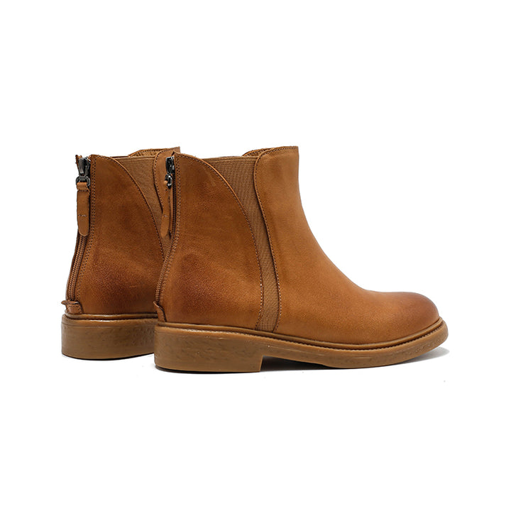 Bottes Chelsea vintage en cuir faites à la main pour nains, bottes courtes avec fermeture éclair à l&
