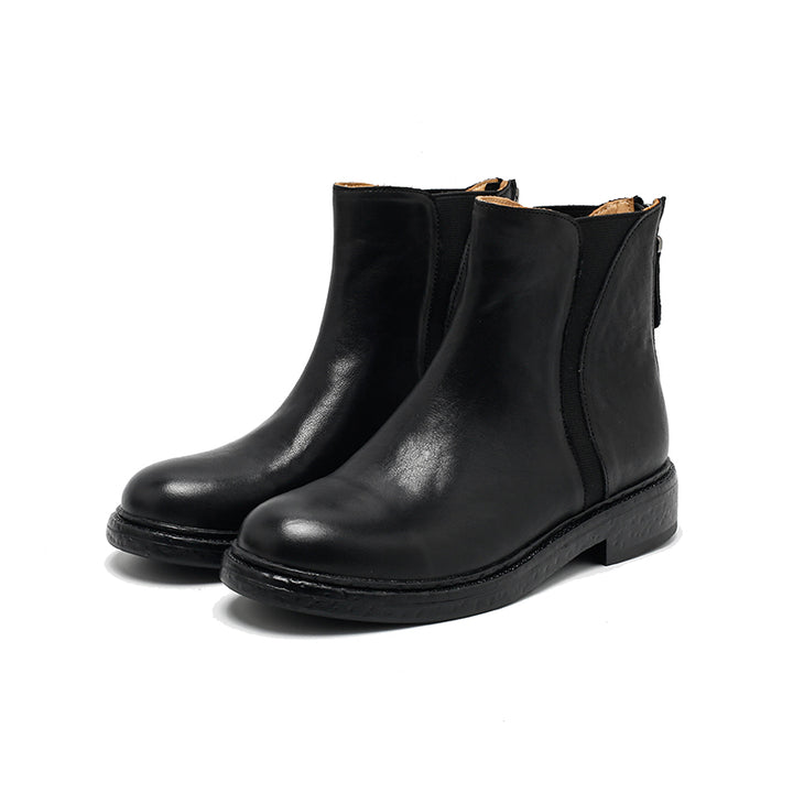 Bottes Chelsea vintage en cuir faites à la main pour nains, bottes courtes avec fermeture éclair à l&