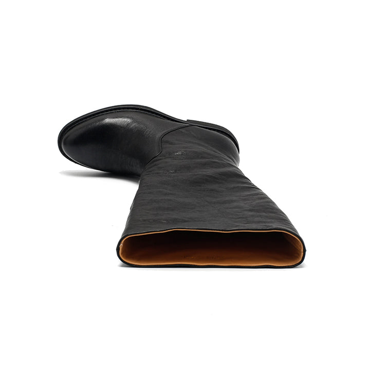 Bottes en cuir faites à la main pour femmes, bottes hautes d&