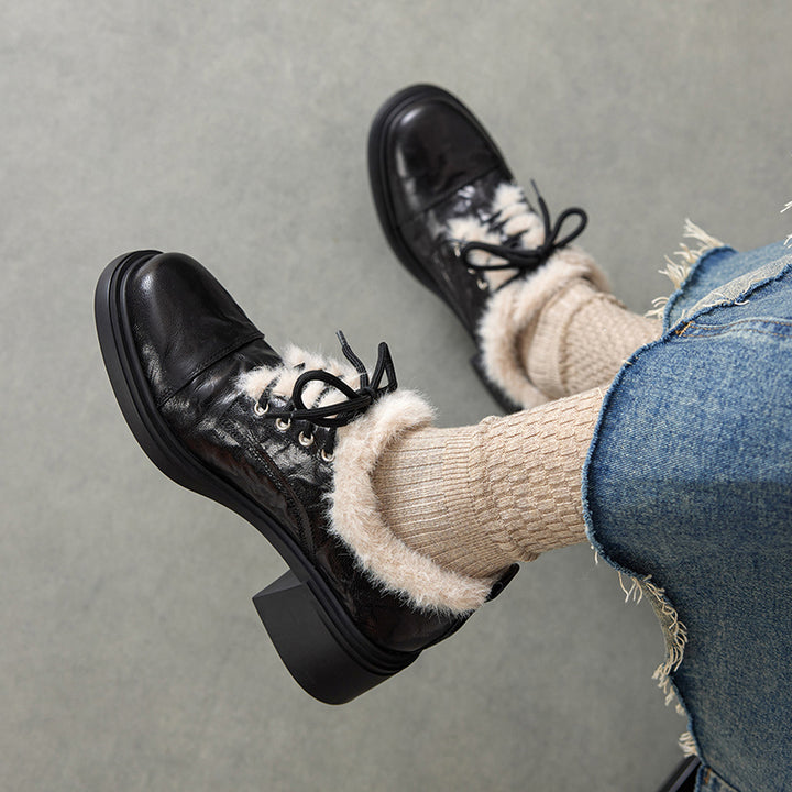 Chaussures Oxford en cuir de mouton pour l&