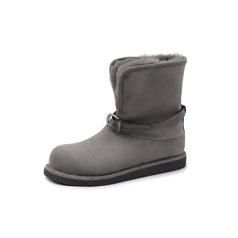 Bottes de neige en suède shaggy pour l&
