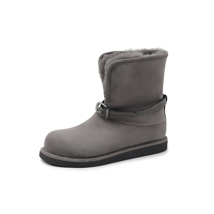 Bottes de neige en suède shaggy pour l&