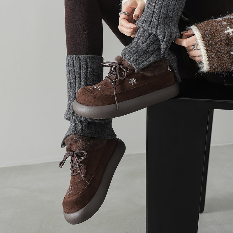 Ballerines Oxford en cuir suédé pour l&