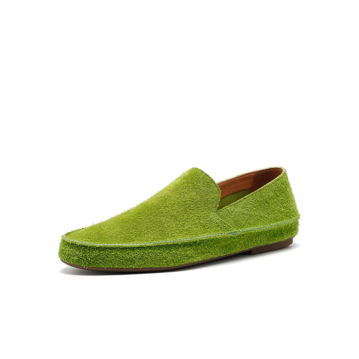 Mocassins en suède fait main pour femmes, confortables avec semelle cachée, disponibles en 10 couleurs
