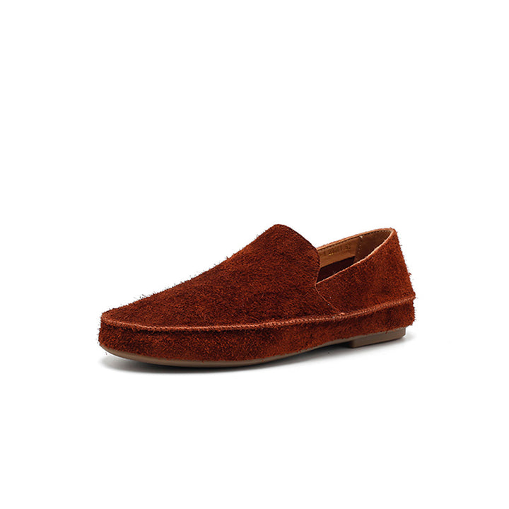 Mocassins en suède fait main pour femmes, confortables avec semelle cachée, disponibles en 10 couleurs