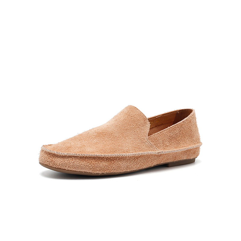Mocassins en suède fait main pour femmes, confortables avec semelle cachée, disponibles en 10 couleurs