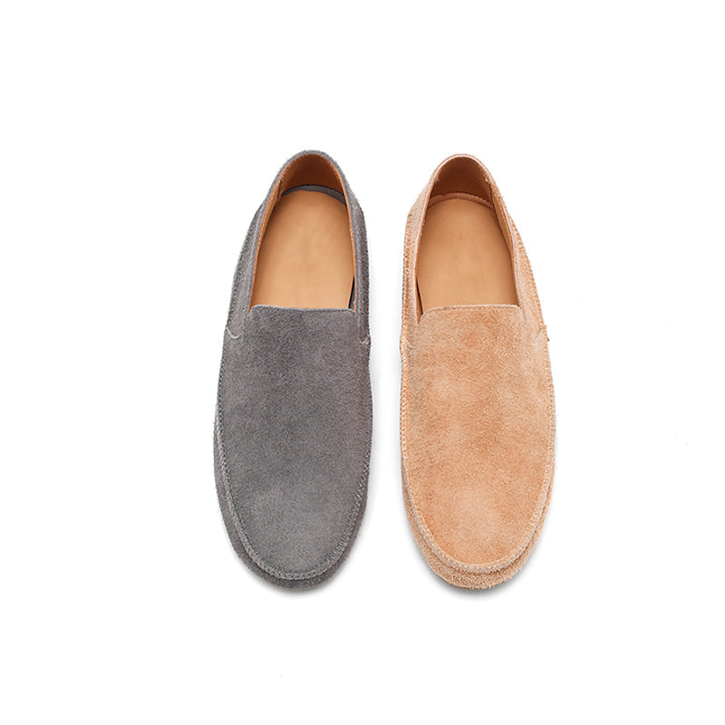 Mocassins en suède fait main pour femmes, confortables avec semelle cachée, disponibles en 10 couleurs