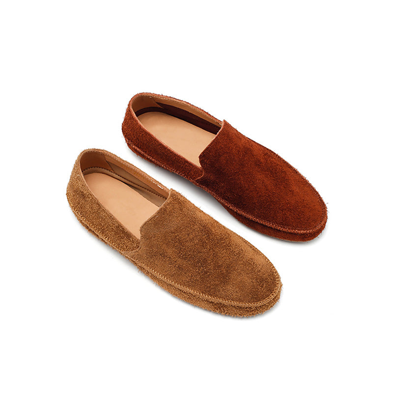 Mocassins en suède fait main pour femmes, confortables avec semelle cachée, disponibles en 10 couleurs