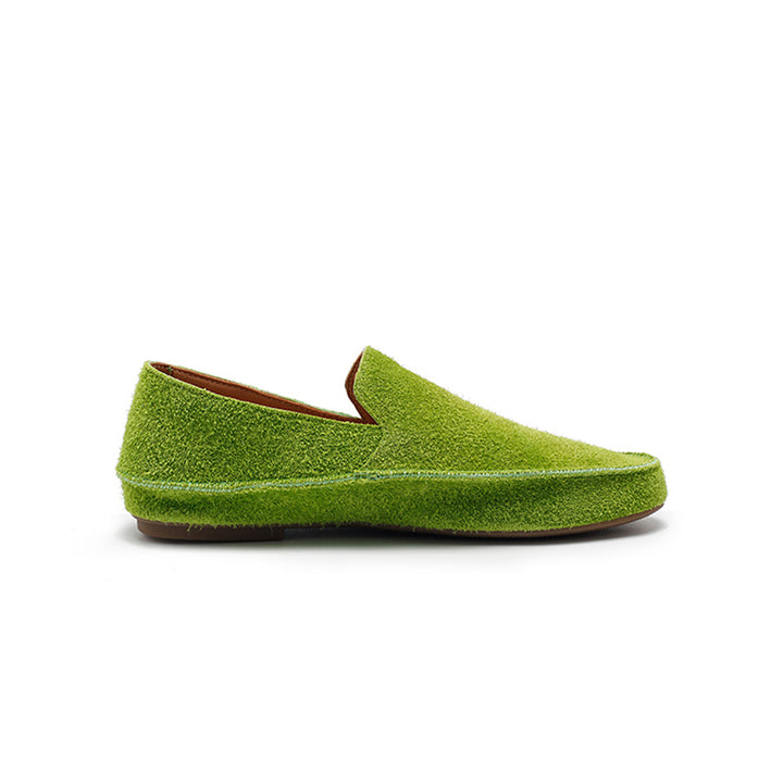 Mocassins en suède fait main pour femmes, confortables avec semelle cachée, disponibles en 10 couleurs