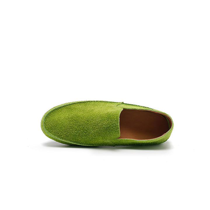 Mocassins en suède fait main pour femmes, confortables avec semelle cachée, disponibles en 10 couleurs