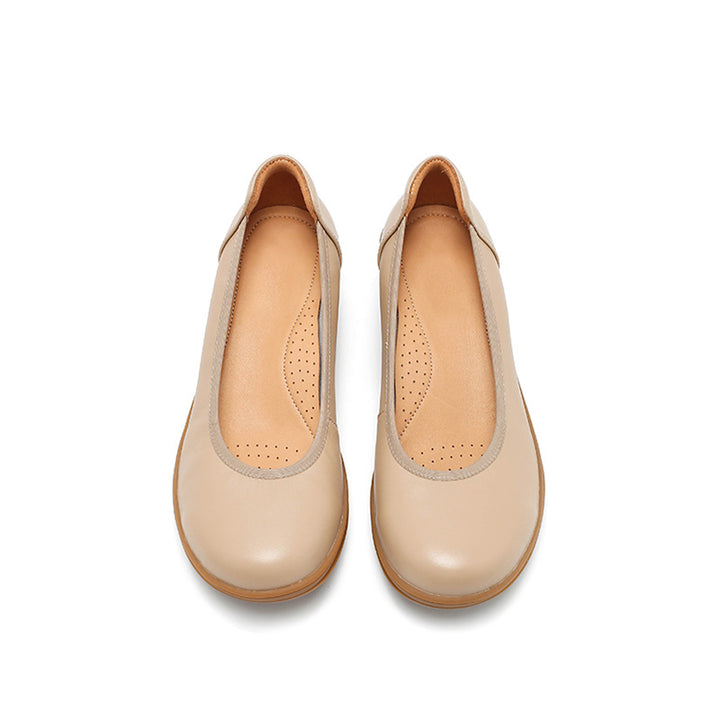 Escarpins en cuir faits main pour femmes, à enfiler, pour le bureau en noir/beige/abricot