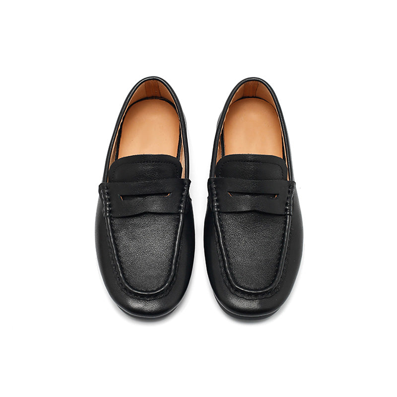 Mocassins en cuir de vache faits main à enfiler pour femmes en 4 couleurs