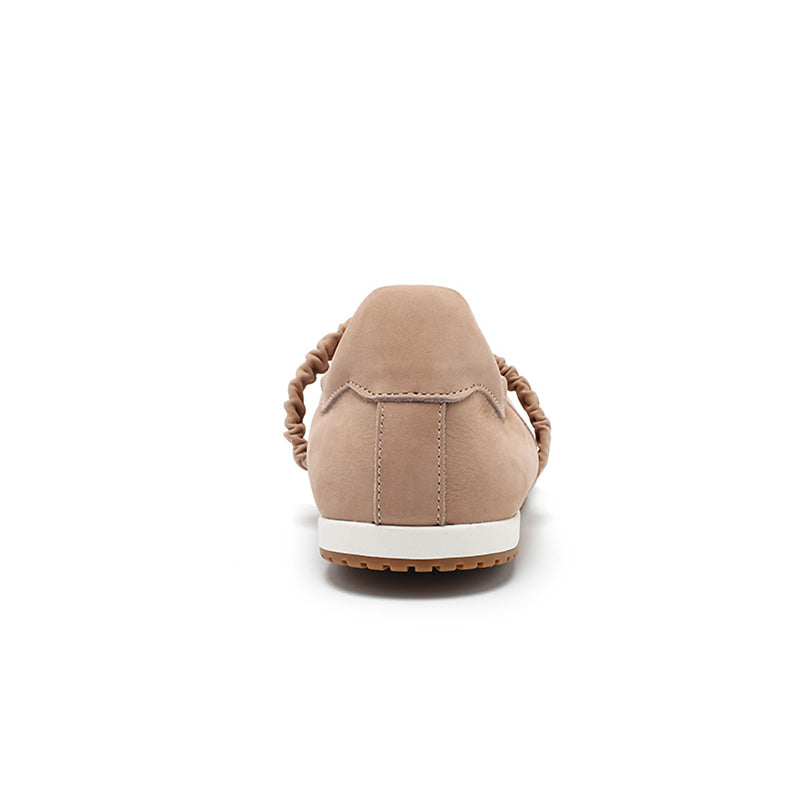 Baskets Mary Jane en cuir nubuck faites main avec sangle élastique en 4 couleurs