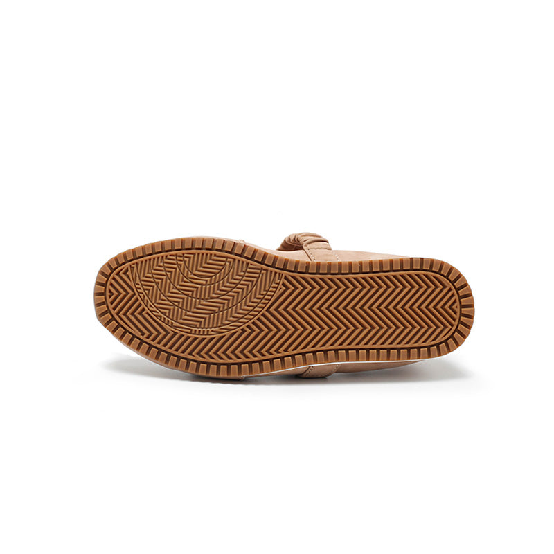 Baskets Mary Jane en cuir nubuck faites main avec sangle élastique en 4 couleurs