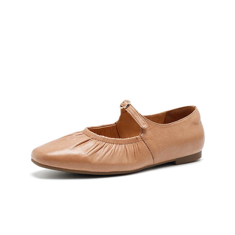 Ballerines Mary Jane en cuir de mouton souple faites main pour femmes en 5 couleurs