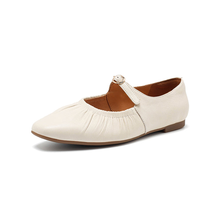 Ballerines Mary Jane en cuir de mouton souple faites main pour femmes en 5 couleurs