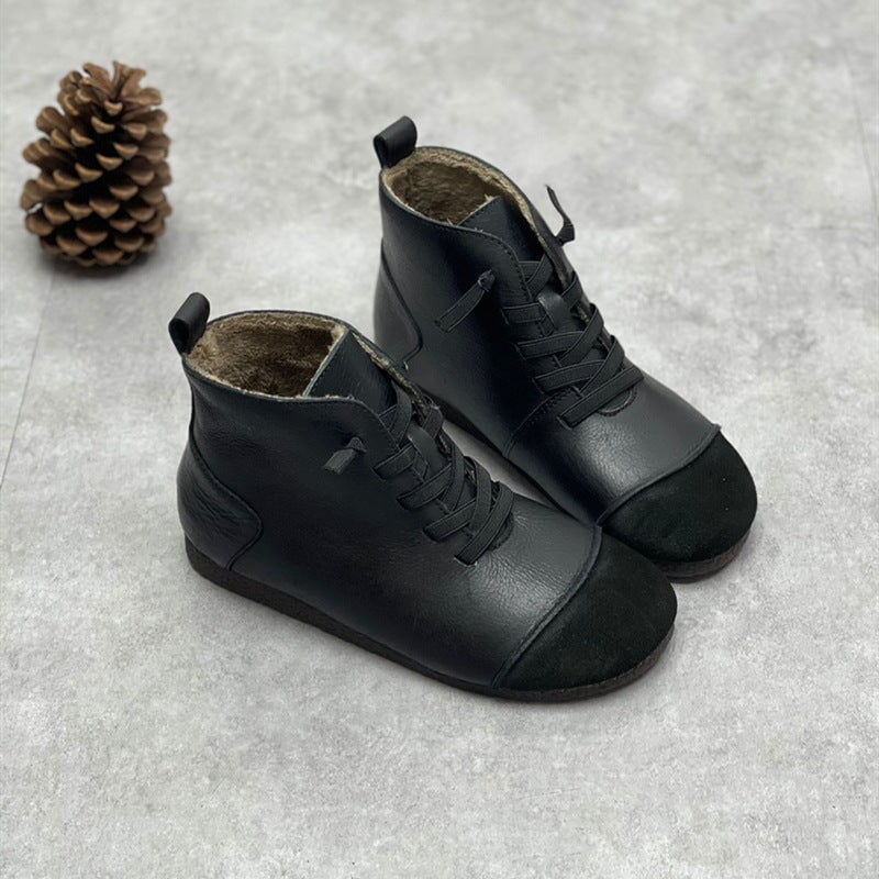 dwarves1069-3 Boots 5.5 Black Short Plush