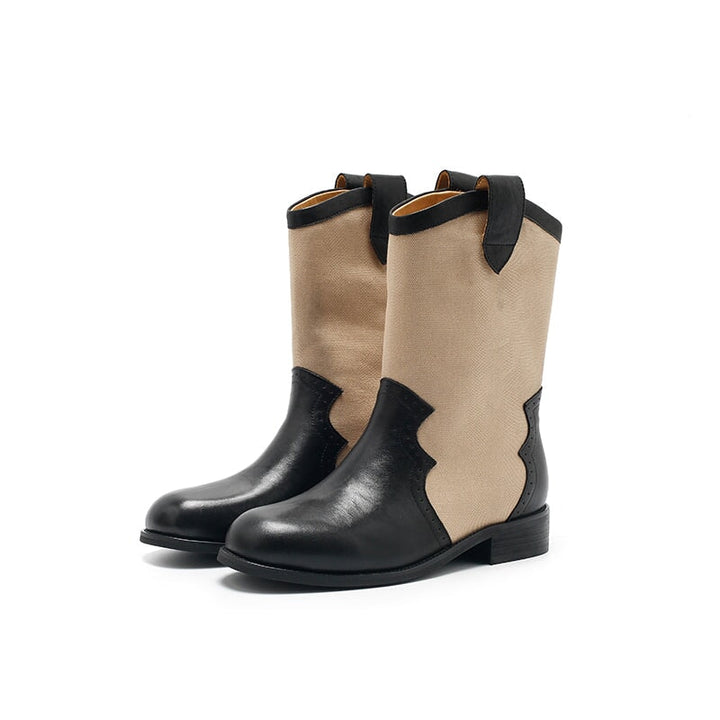 dwarves1137-3 Boots 5.5 Black and Apricot