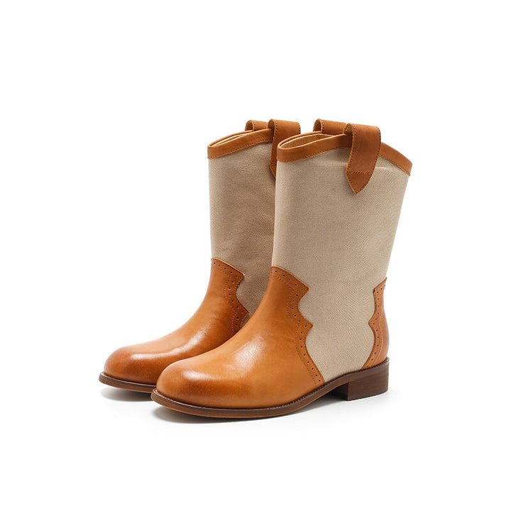 dwarves1137-4 Boots 5.5 Yellow and Apricot