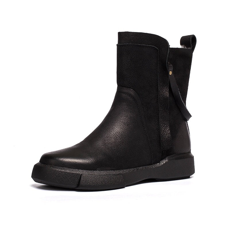 dwarves1142-2 Boots 5.5 Waxing Black Fleece Lined