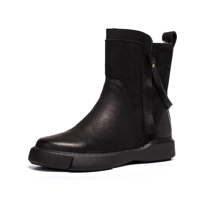 dwarves1142-2 Boots 5.5 Waxing Black Fleece Lined
