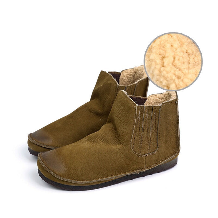 dwarves1297-4 Boots 5 Green Short Plush