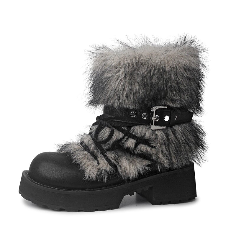dwarves1380-2 Boots 5 Black Wool Blend