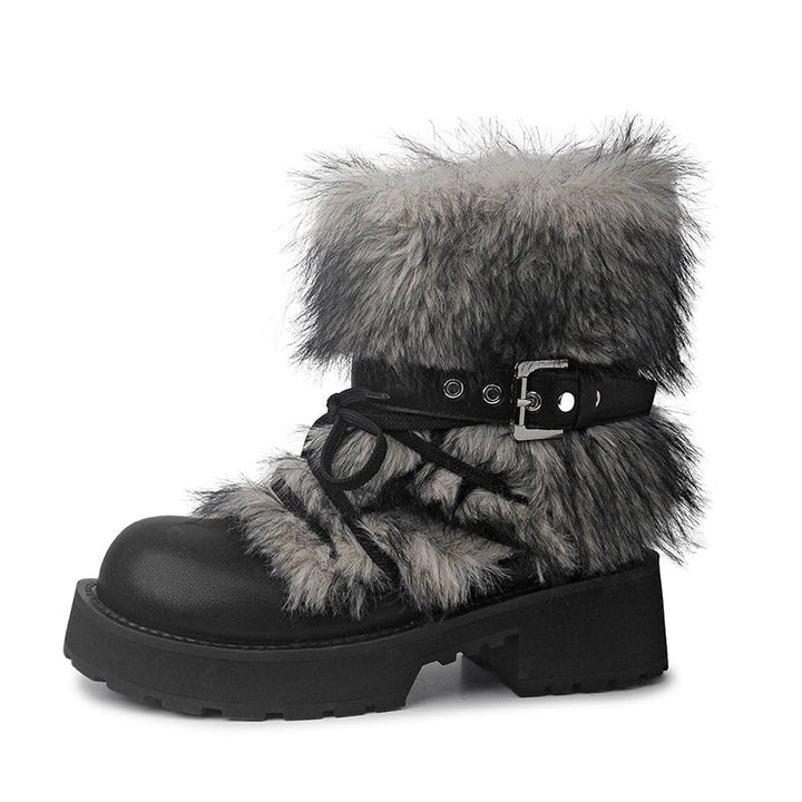 dwarves1380-2 Boots 5 Black Wool Blend