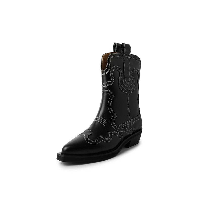 dwarves1402-53 Boots 5 Black Leather Lined