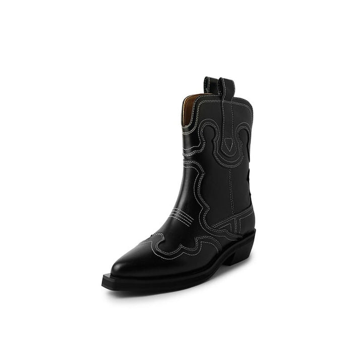 dwarves1402-53 Boots 5 Black Leather Lined