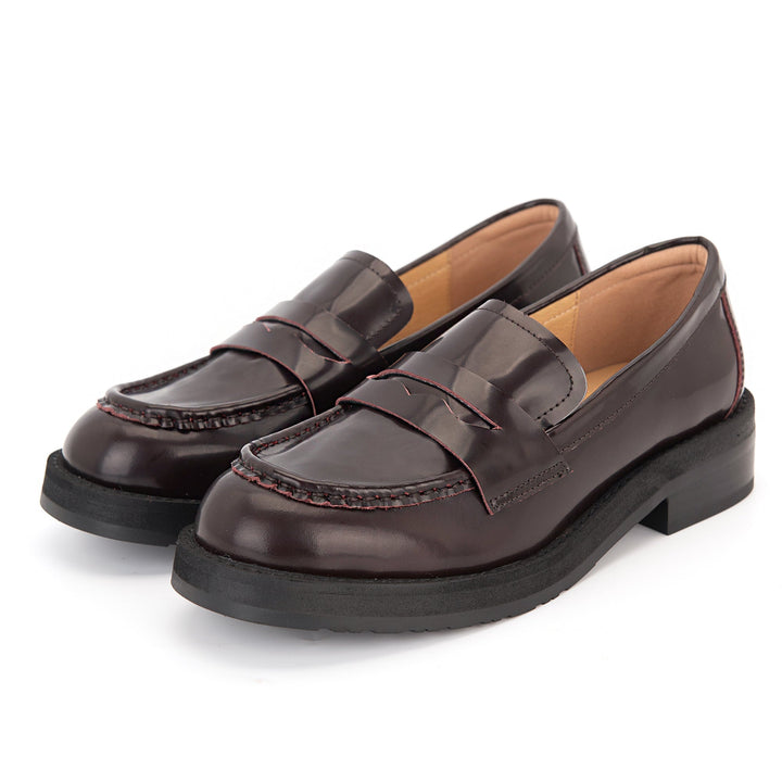 dwarves1518-2 loafers 7 Wine Red