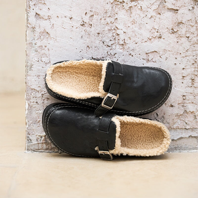 dwarves1638-2 Slippers 5.5 Black