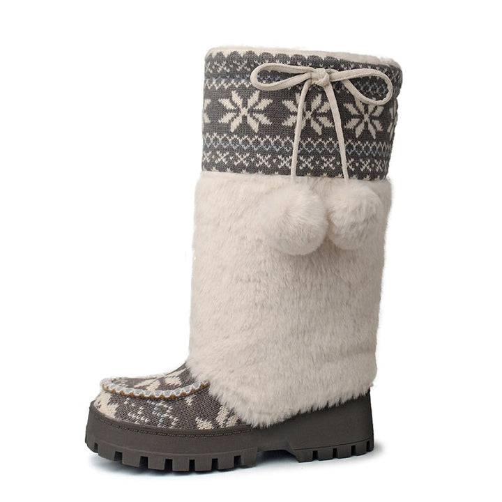 dwarves1726-4 Boots 5 Grey Long Plush 2