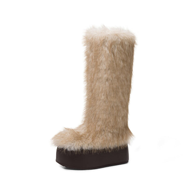dwarves1728-1 Boots 5 Grey Long Plush