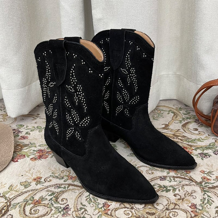 dwarves1749-10 Boots 5.5 Suede Black