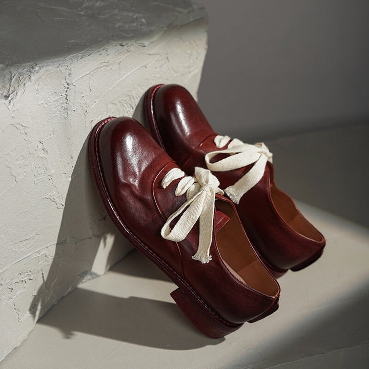 dwarves1773-2 Oxfords &amp; Tie 5 Wine Red