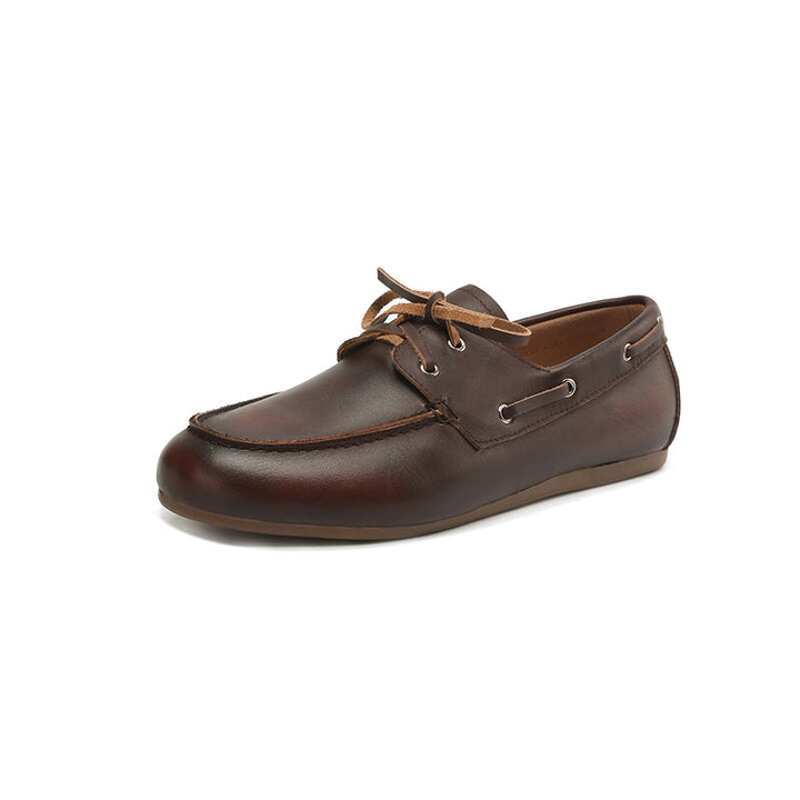 dwarves182-3 Oxfords &amp; Tie 5.5 Deep Brown Top Layer Cow Leather