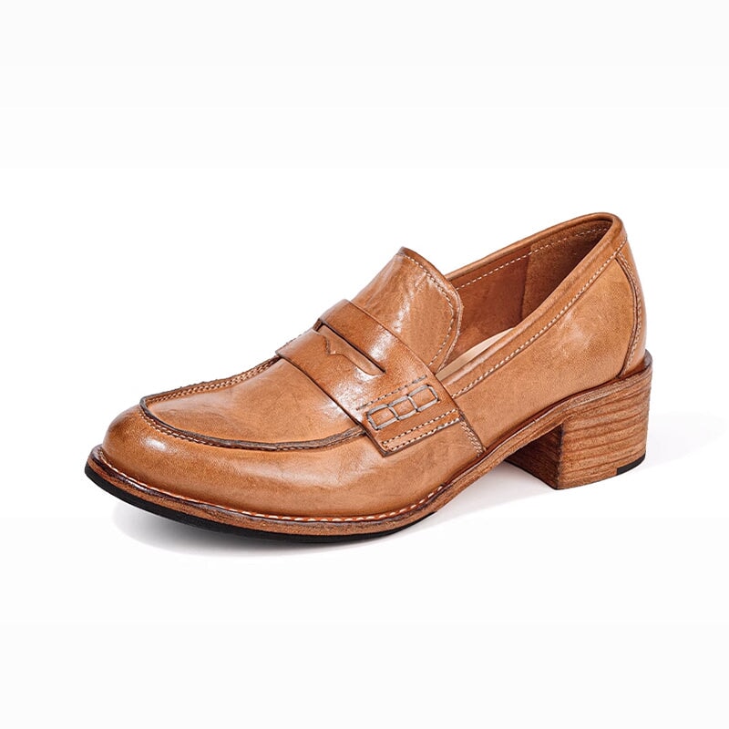 dwarves1825-17 Loafers 5 Milk Tea Color