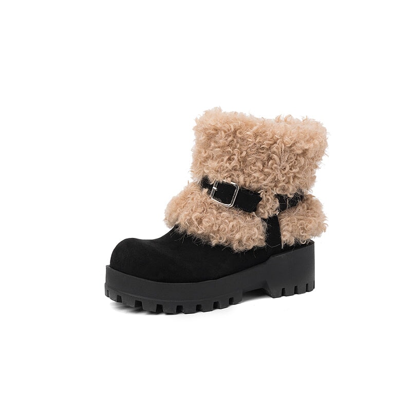 dwarves1836-2 Boots 5 Black Wool blend