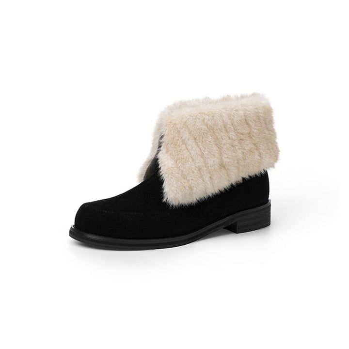 dwarves1837-2 Boots 5 Black Long Plush